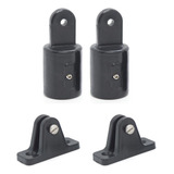 Kit 2 Ponteira 2 Base 1 1 4 Capota Barco Lancha Modelo S Cor Preto