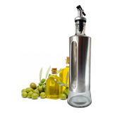 Kit 2 Porta Azeite galheteiro Em Vidro Aço Inox C Dosador
