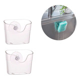 Kit 2 Porta Bucha Esponja Suporte Escorredor Ventosa Pia