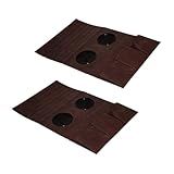 Kit 2 Porta Copo Bandeja Esteira Para Braço Sofá Com Porta Controle E Copos