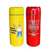 Kit 2 Porta Garrafa 1 Litro Suporte Cerveja Litrão Isopor Térmicos Personalizados Homer