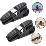 Kit 2 Porta Óculos Para Carro Suporte Quebra Sol Veicular