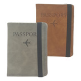 Kit 2 Porta Passaporte Carteira Organizador Documento Viagem