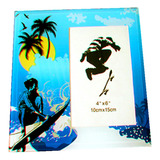 Kit 2 Porta Retrato De Vidro Quarto Menino Jovem Surf Skate