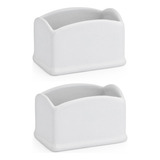Kit 2 Porta Sachê Porcelana Açucareiro Sal Açucar Adoçante