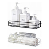 Kit 2 Porta Shampoo Banheiro Sabonete Suporte Reto Nicho