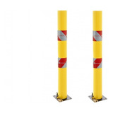 Kit 2 Poste Guarda Vaga Limitador Dobrável Com Argola Al 248
