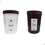 Kit 2 Potes Café E Açúcar Reforçado Porta Mantimentos Com Tampa Cozinha 2 5 L
