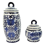 Kit 2 Potiche Azul