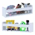 Kit 2 Prateleira 80cm Branco Para Livro Revista Infantil