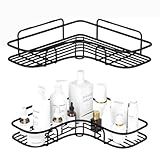 Kit 2 Prateleira Nicho Para Banheiro Box Lavanderia Cozinha Porta Shampoo Sabonete Suporte Metálico De Canto Instalação Sem Furos Resistente E Durável 