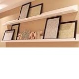 Kit 2 Prateleiras Porta Quadro Mdf Branco 90 Cms