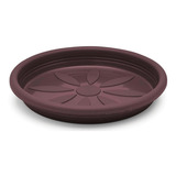 Kit 2 Prato Coletor Redondo Para Vaso Flores 31 Cm Café