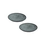 Kit 2 Pratos Raso Redondo Pedra Sabão Sobremesa E Bolos 30cm