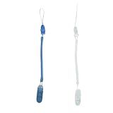 Kit 2 Prendedor De Chupeta Mola Pietra Baby Fácil Limpar Serve Mordedor Divertido Azul Branco 