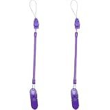 Kit 2 Prendedores De Chupeta Com Mola Bico Para Bebe Roxo 