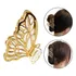Kit 2 Presilhas Prendedores Cabelo Dourado Borboleta Moda