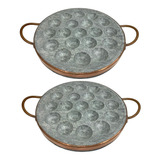 Kit 2 Provolera Pedra Sabão C Alça Em Cobre 24cm 19 Furos