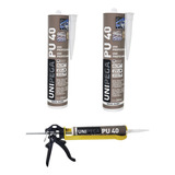 Kit 2 Pu 40 Profissional Selante Adesivo Aplicador Brinde