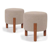 Kit 2 Puff Banqueta Redondo Banquinho Sala quarto Decoração