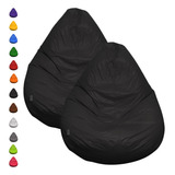 Kit 2 Puff Pera C Enchimento Gigante Escritorio Eventos