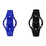 Kit 2 Pulseiras Champion Watch Troca Pulseira Azul E Preta