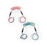 Kit 2 Pulseiras De Seguranca Cordao Infantil Guia Para Pulso Buba Rosa Azul Claro