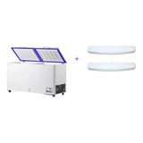 Kit 2 Puxador Horizontal 2 Gaxeta Freezer Electrolux H400