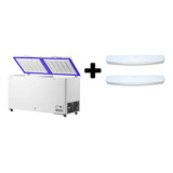 Kit 2 Puxador Horizontal 2 Gaxeta Freezer Electrolux H500