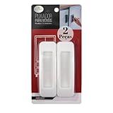 Kit 2 Puxadores Para Moveis Armário Porta Gavetas Adesivo Autocolante Peças De Plástico 2 