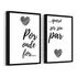 Kit 2 Quadros Por Onde For Quero Ser Seu Par Lar Casal 30x45