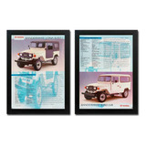 Kit 2 Quadros Toyota Bandeirante 1998 Ficha Técnica Revista