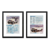 Kit 2 Quadros Toyota Bandeirante Com Ficha Técnica Revista