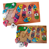Kit 2 Quebra Cabeças Alfabeto E Números Educativo Pedagógico