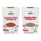 Kit 2 Quinoa Real Vermelha Orgânica Em Flocos Em Grãos