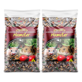 Kit 2 Ração Alimento Mistura Sementes Hamster Roedores 400g