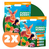 Kit 2 Ração Funny Bunny Delícias Da Horta 1 8kg Peq Roedores