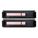 Kit 2 Rack Caixa De Energia Módulo Disjuntor 12 Canais 48kw
