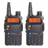 Kit 2 Rádio Baofeng Uv 5r Dual Band Mhz Fone Garantia