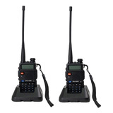 Kit 2 Radio Comunicador Dual Band Baofeng Uv 5r Vhf Uhf