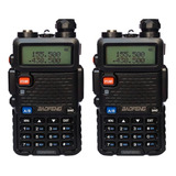 Kit 2 Rádio Comunicador Ht Uhf Vhf Baofeng Uv 5r Dual Band