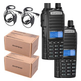 Kit 2 Rádio Ht Baofeng Comunicador Uv 82 Dual Vhf uhf 10w Fm