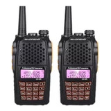 Kit 2 Radio Ht Walk Talk Dual Band Baofeng Uv 6r Uhf Vhf