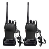 Kit 2 Rádios Comunicador 777s Walk Talk Pro 16 Canais 12km Bandas De Freq ência 400 470 Mhz Cor Preto