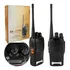 Kit 2 Rádios Comunicador 777s Walk Talk Pro 16 Canais 12km Bandas De Freqüência 400-470 Mhz Cor Preto