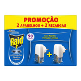 Kit 2 Raid Repelente Elétrico De Tomada 2 Aparelho 2 Refil