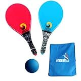 KIT 2 RAQUETE DE FRESCOBOL POLÍMERO MAIS GYENSECK E UMA BOLA