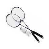Kit 2 Raquetes Badminton Petecas E