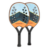 Kit 2 Raquetes Beach Tennis plástico Btr 160 bola Sandever