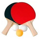 Kit 2 Raquetes Para Ping Pong 3 Bolinhas